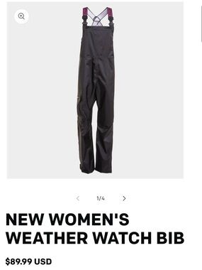 Weather Watch Women's Waterproof Bib Pants - Black